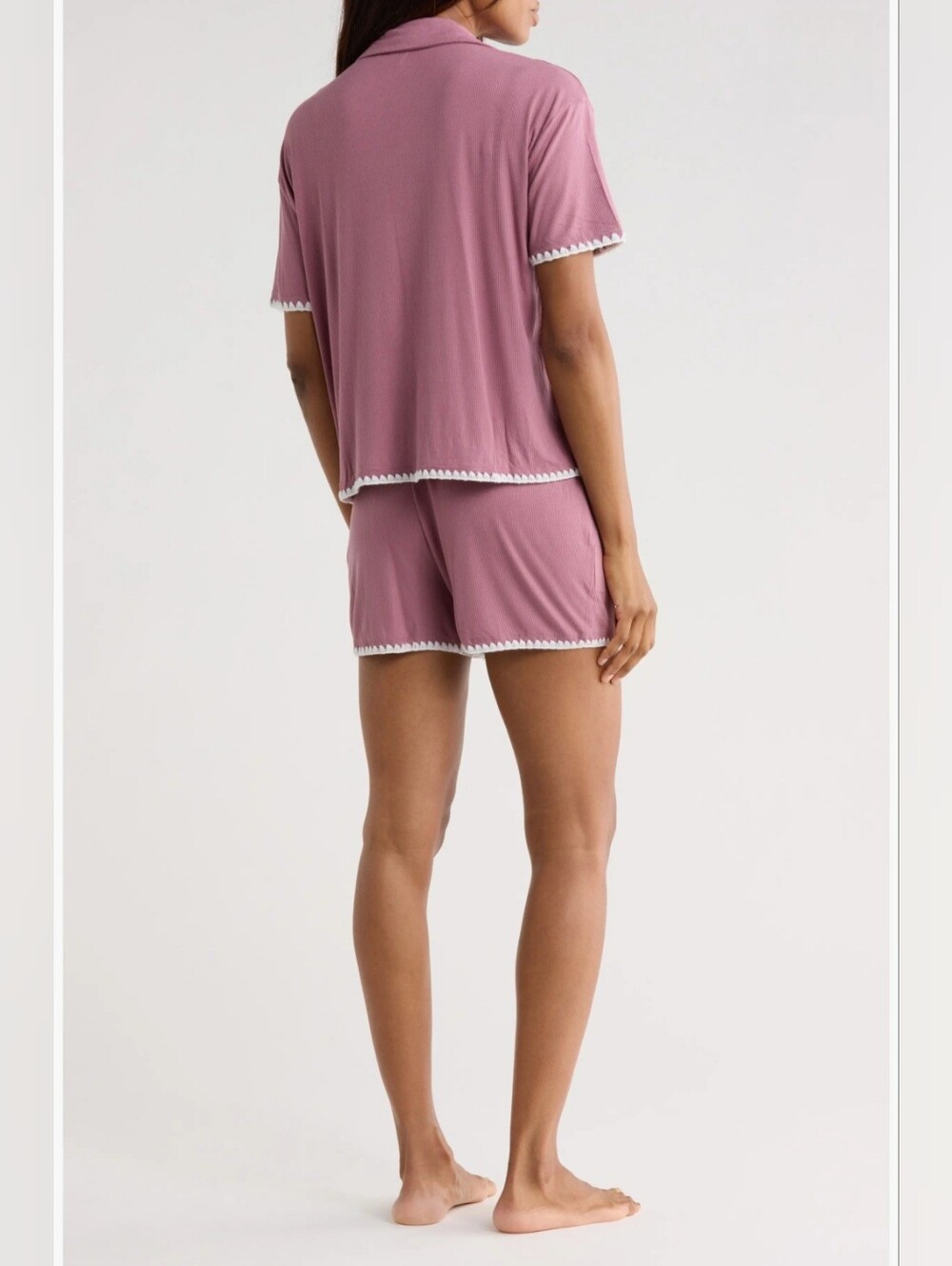 Jason Wu Short Sleeve Pajama Set with White Trim NWT - Picture 4 of 5
